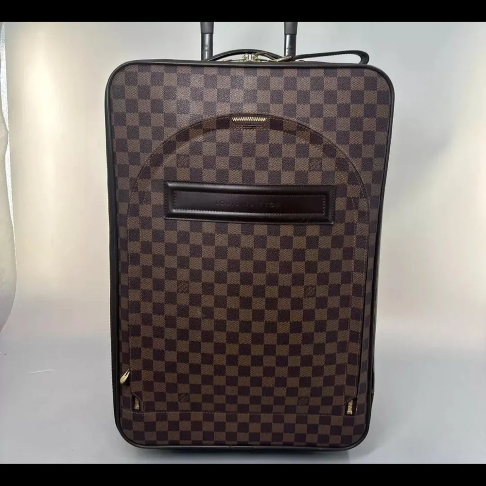 Louis Vuitton Damier Ebene Rolling Carry-On Luggage Brown
